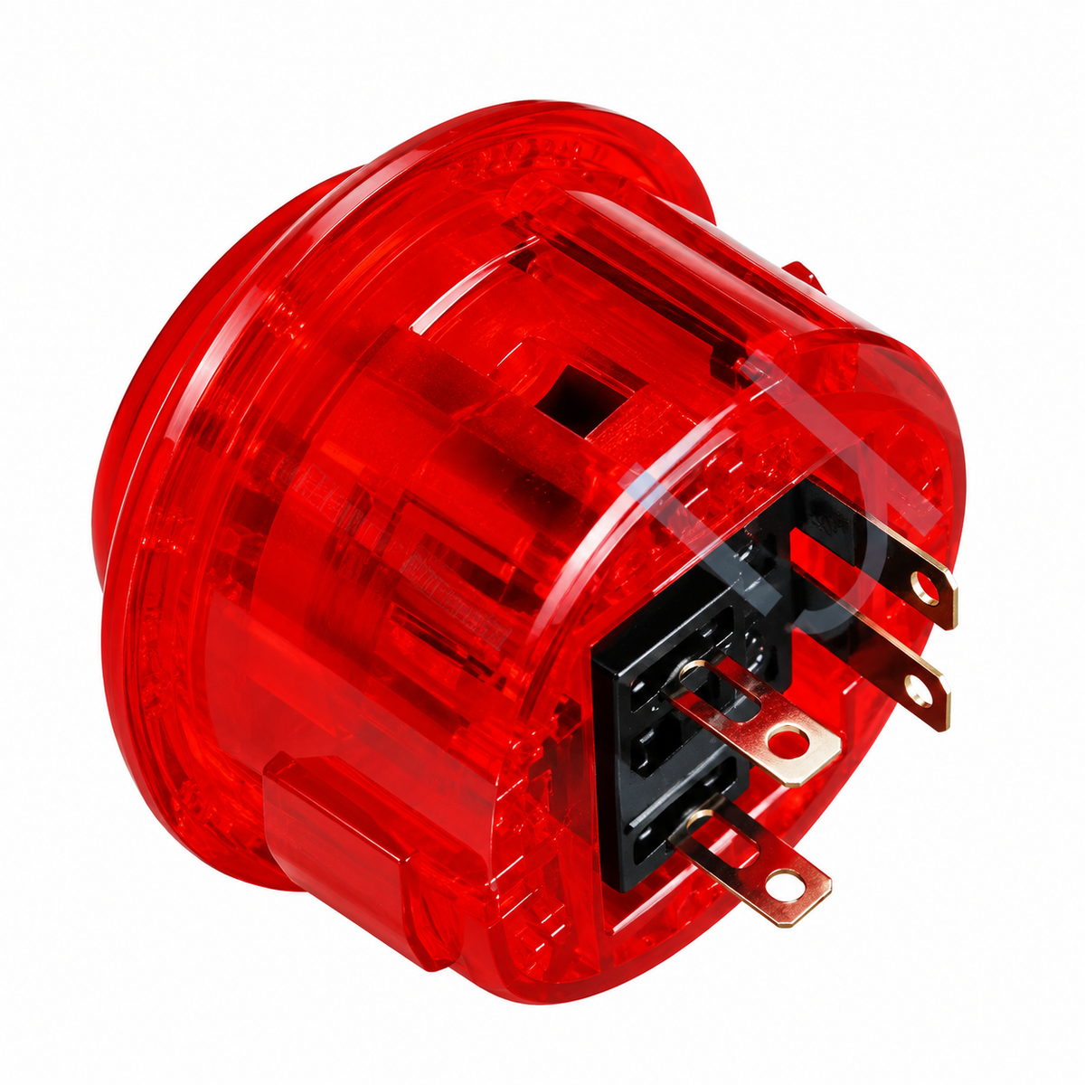(8 pc) Baolian Arcade Push Buttons - Red LED 5V (24mm)